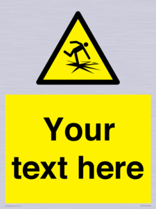 Custom warning thin ice